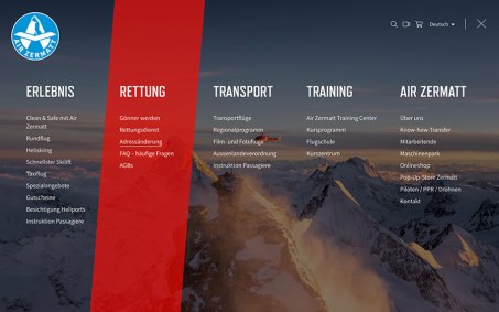 Webdesign Bern - Responsive Design Desktop – Netzwerk Schweizer Pärke