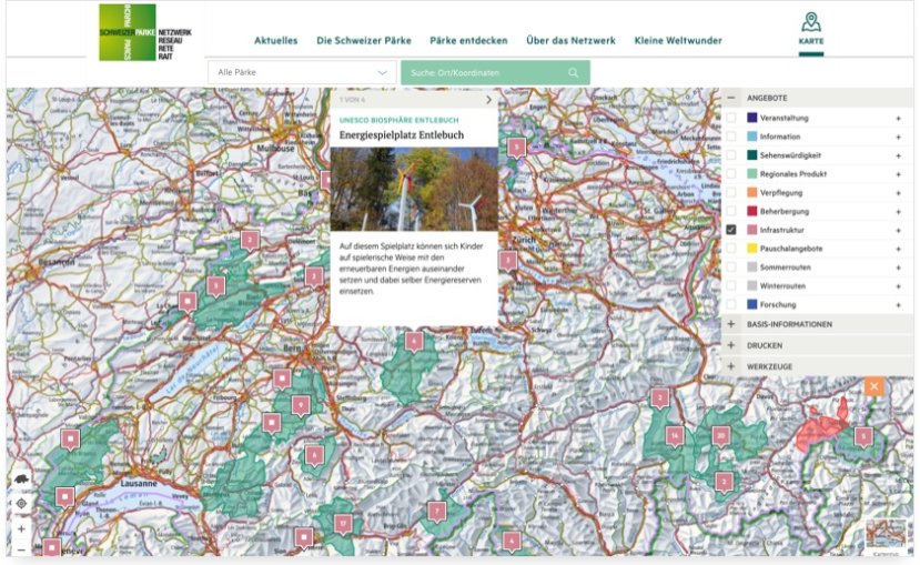 Referenz-Projekt - Netzwerk Schweizer Pärke