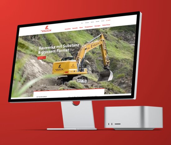 Referenz Webauftritt Volken Group, indual GmbH, Brig