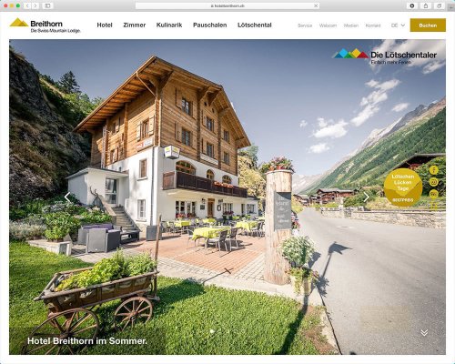 Referenz Webseite der indual GmbH, Webentwicklung und Hosting, Brig