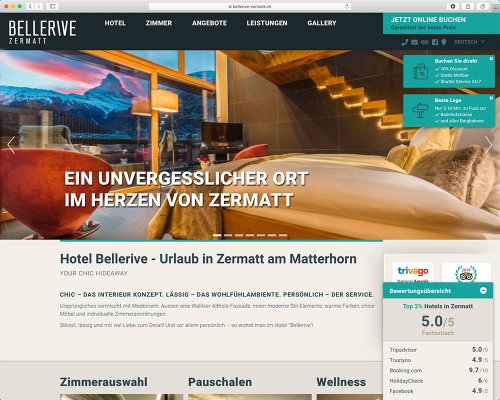 Referenz Webseite der indual GmbH, Webentwicklung und Hosting, Brig