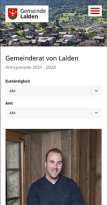 Webdesign für Gemeinden - Responsive Design Mobile – Gemeinde Lalden im Wallis