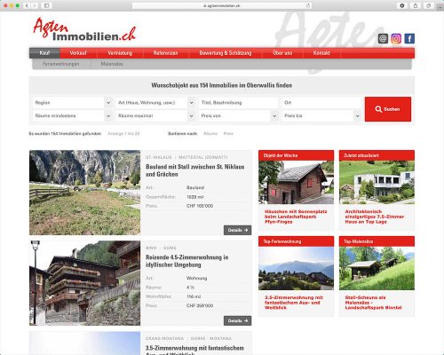 Referenz Webapplikation indual GmbH, Webentwicklung und Hosting, Brig