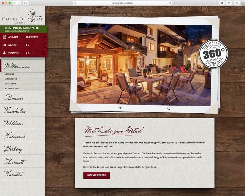 Referenz Webseite der indual GmbH, Webentwicklung und Hosting, Brig