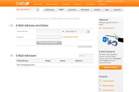 Webspace oder Hosting für E-Mails und Websites