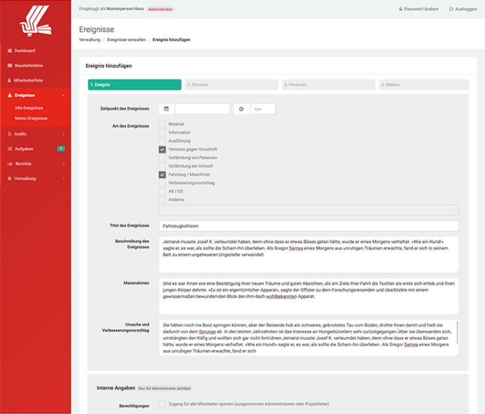 Weblösungen - Beispielansicht auf Laptop
