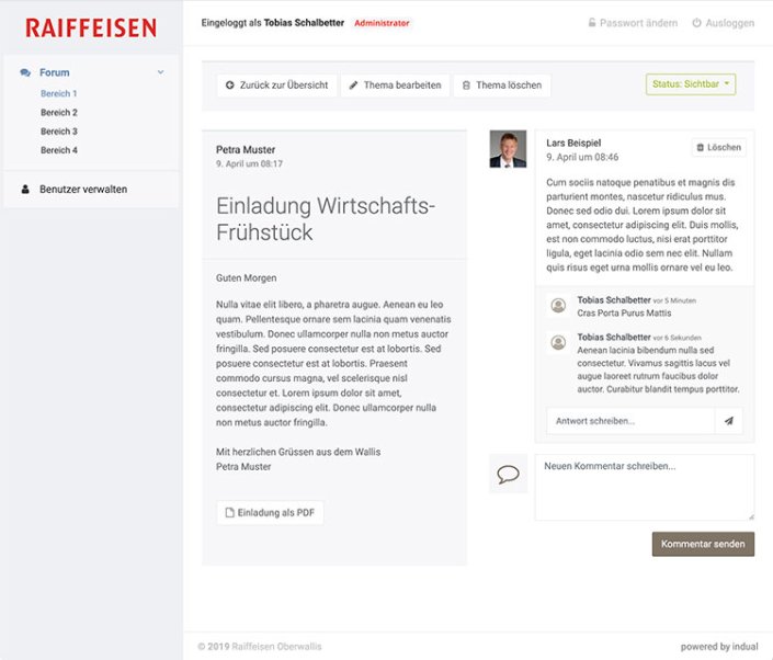 Weblösungen - Beispielansicht auf Laptop