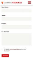 Webdesign für Gemeinden und Städte - Responsive Design Mobile – Homepage Gemeinde Grengiols im Wallis