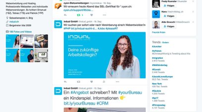 Weblösungen - Nutzung von Sozialen Medien