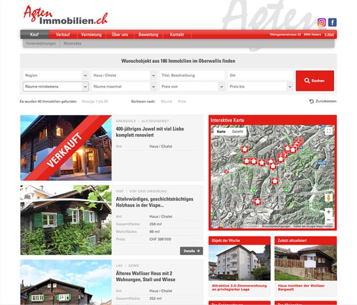 Weblösungen - Beispielansicht auf Laptop