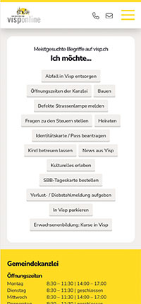 Referenz Webseite indual GmbH, Gemeinde Visp